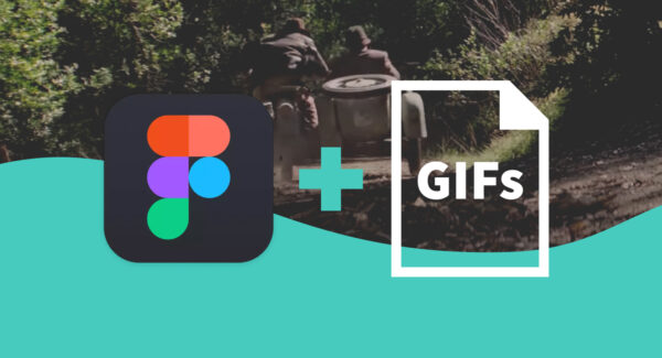 An illustration of the Figma app logo and a GIF icon